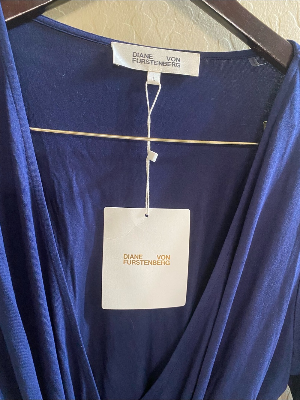 Diane von Furstenberg Navy Wrap Dress